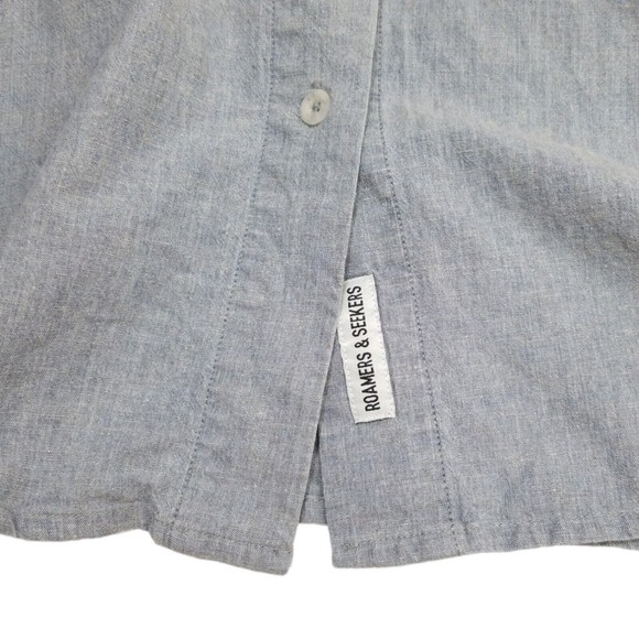 Roamers & Seekers Women's Cotton Tunic Shirt 3/4 Sleeve Size Medium Chambray - Picture 9 of 14